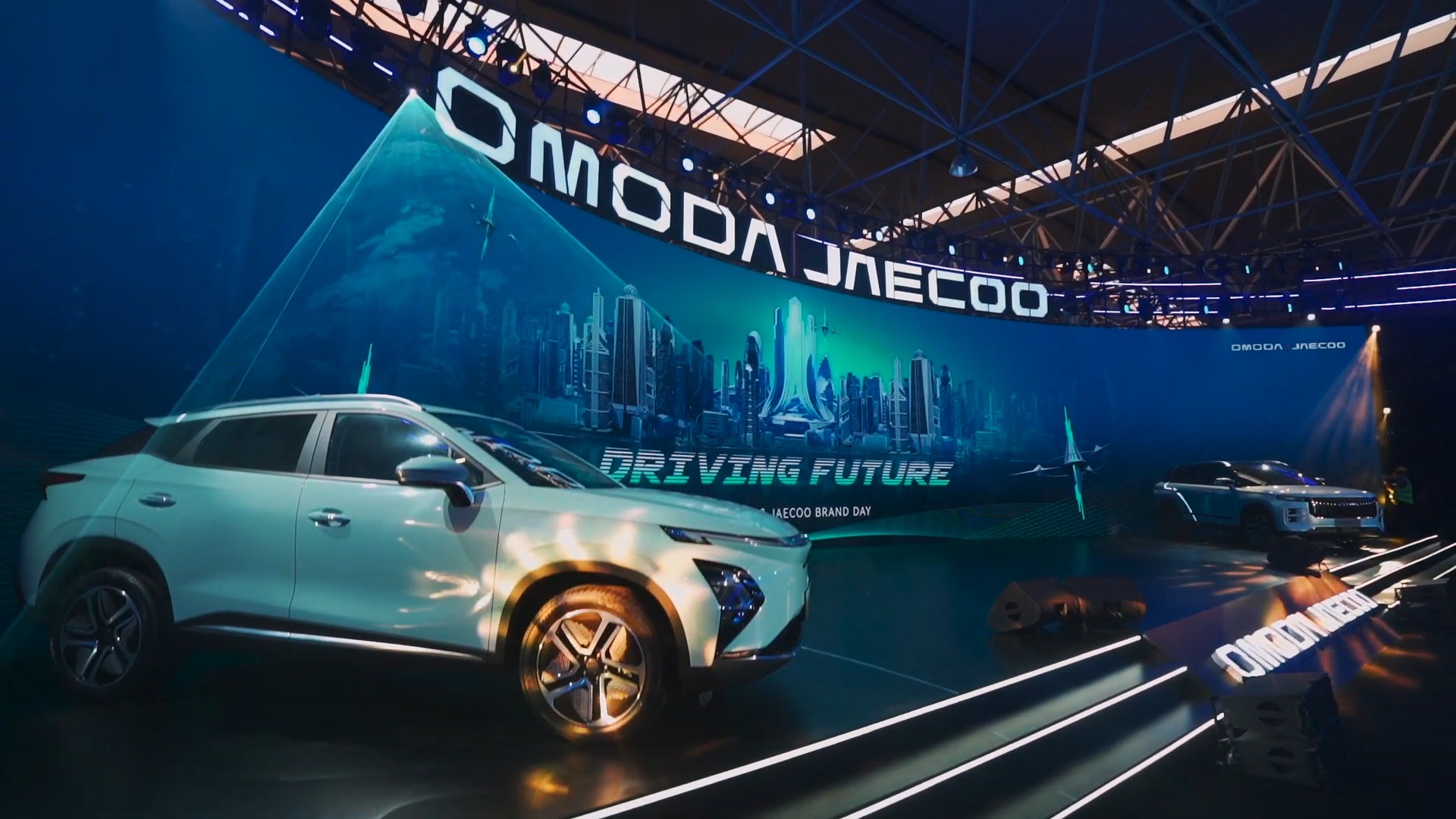 Presentación de dos SUV eléctricos en el lanzamiento de la marca Omoda Jaecoo, Shanghai Auto Show 2023